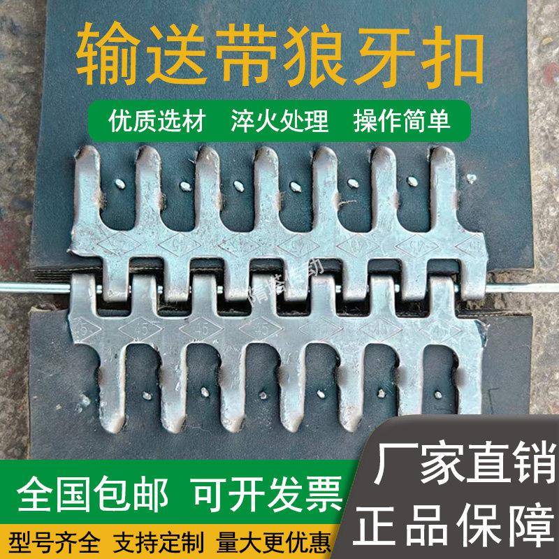 输送带狼牙扣 皮带扣输送带传动带夹头平胶带轻型带 加长型接头扣图片