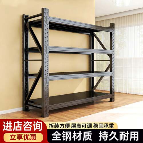 货架置物架多层商用快递架子超市储物架地下室落地展示架超强承重