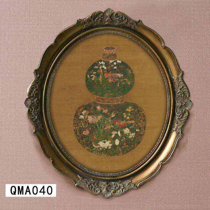 林格印象葫芦花瓶装饰画法式复古东南亚挂画欧式玄关中古客厅中式