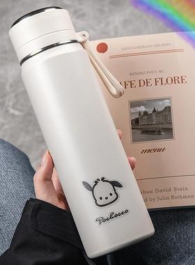 简约带盖保温杯女生316不锈钢学生上学专用可爱2025新款水杯子男