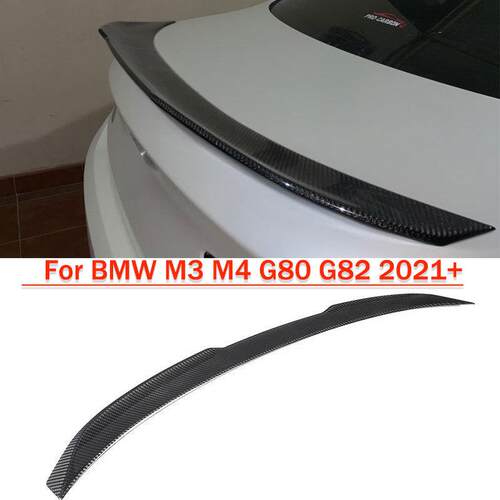 适用新宝马M3/M4G80G82改装干式碳纤维尾翼扰流板宝马M3压尾翼