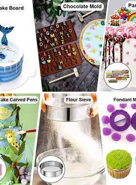 59糕9AT05601件烤盘转台套装带套蛋盒裱花嘴工具翻糖装饰套装