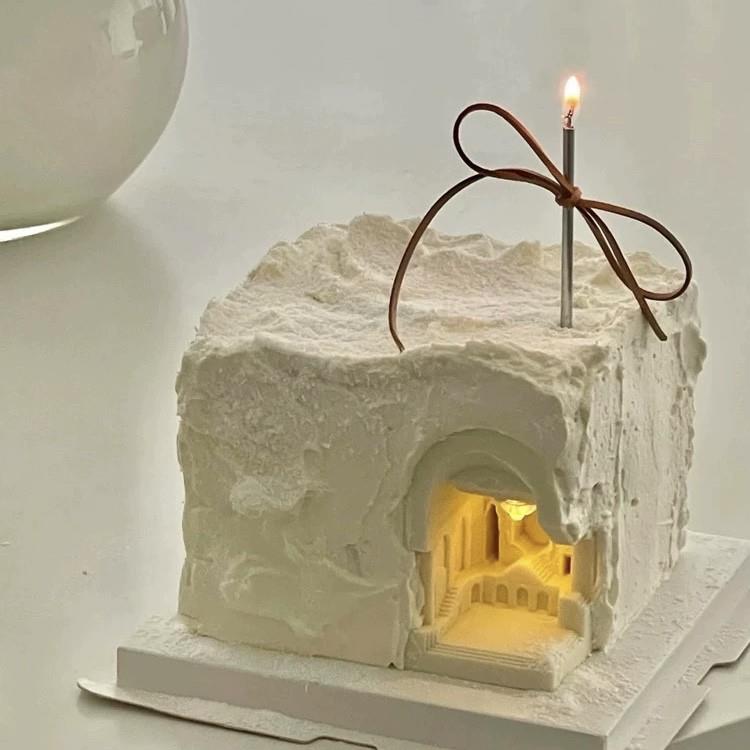 蛋糕模型仿真2024年新款网红小房子流行生日假蛋糕硅胶橱窗摆设