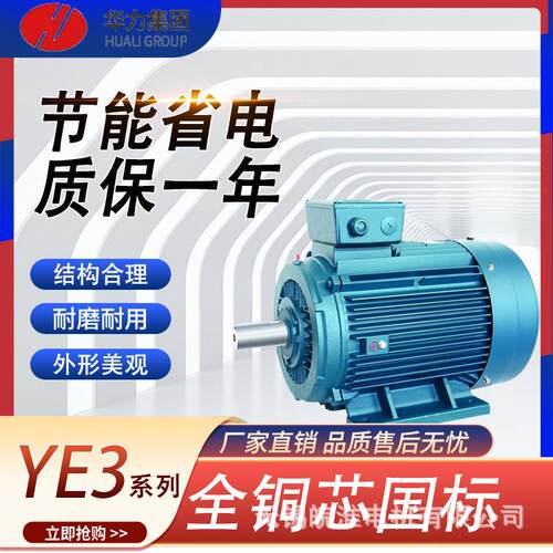 山东华力电机一级能效 YE3/HM3/YE5YE4系列三相异步电动机55/75kw