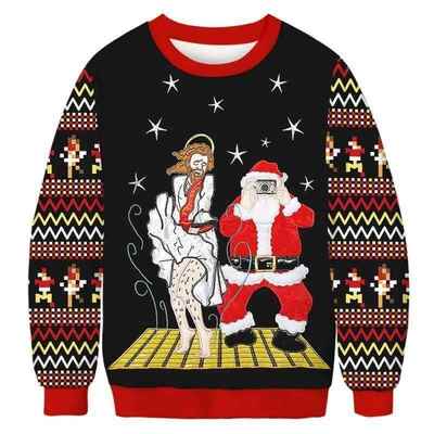 Men Women Ugly Christmas Sweater Funny Humping Reindeer