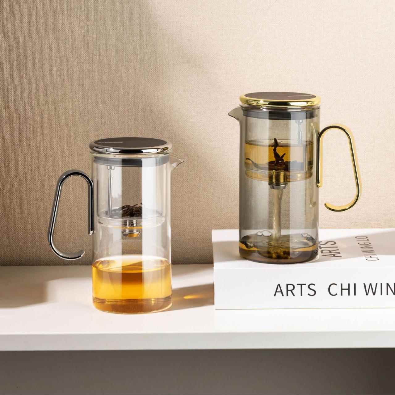 尚明飘逸杯泡茶家用2026年茶水分离器磁吸玻璃内胆泡茶壶懒人泡茶