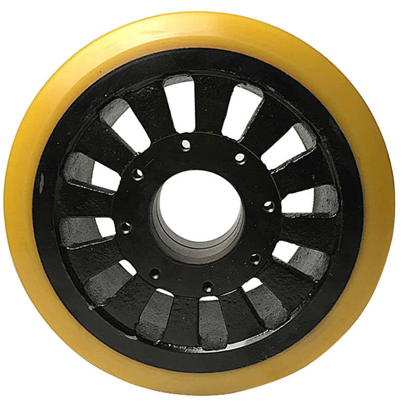 诺力电动叉车轮PTE20PT20承重承载轮84*84支架夹板轮轴侧板轮架