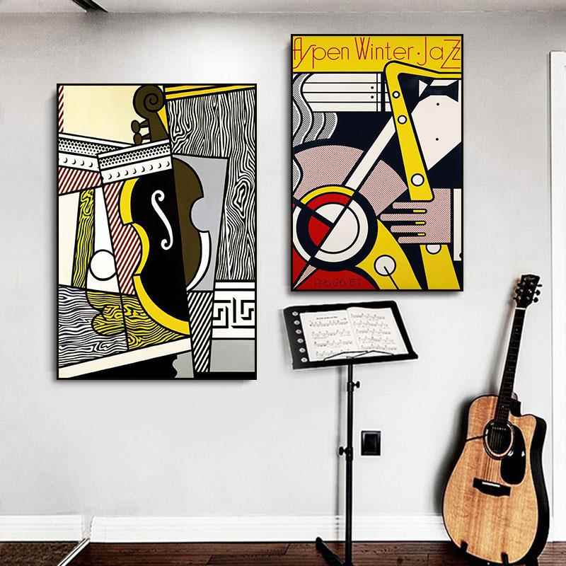 波普风音乐挂画酒吧咖啡店沙发墙小众艺术装饰画钢琴教室音符壁画