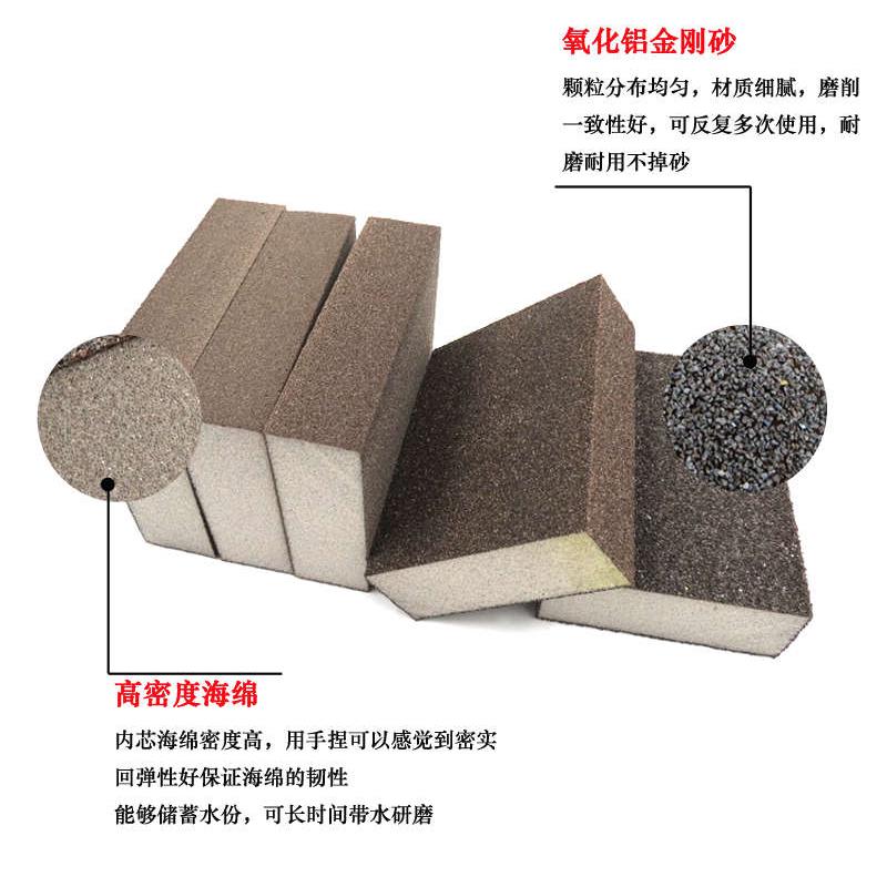 包邮墙面打磨海绵砂块砂纸木门线条木工工艺品模型油漆抛光砂砖