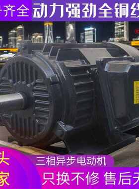 3kw千瓦三相异步电动机ye2ye3ye4系列国标全铜线圈电机380v三相