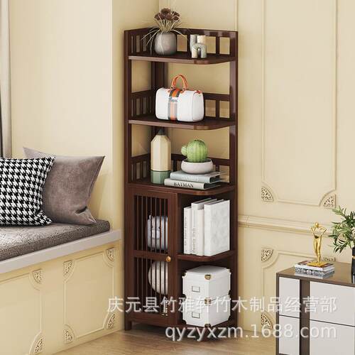 角落收柜纳式柜置物三角柜墙角转角柜子拐角边柜侧柜美客厅281书