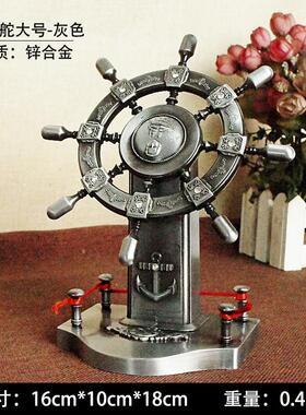 金属工艺品铁艺帆船模型船锚灯塔领航舵摆件时尚家饰家居装饰摆设