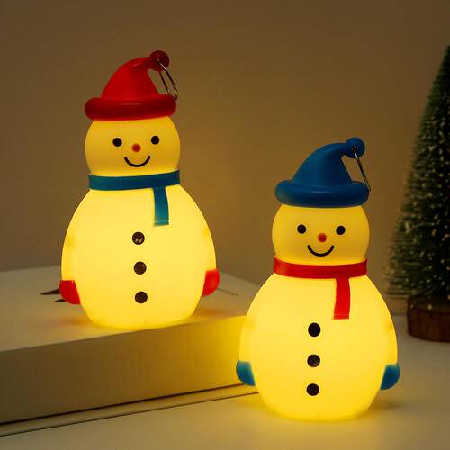Christmas children portable night light led snowman pendant