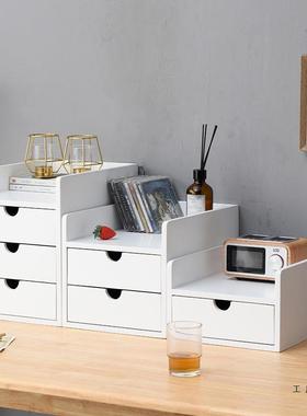 实木创桌面收纳意盒储屉式F5M6S57T收纳柜抽办公室书桌物盒日式木