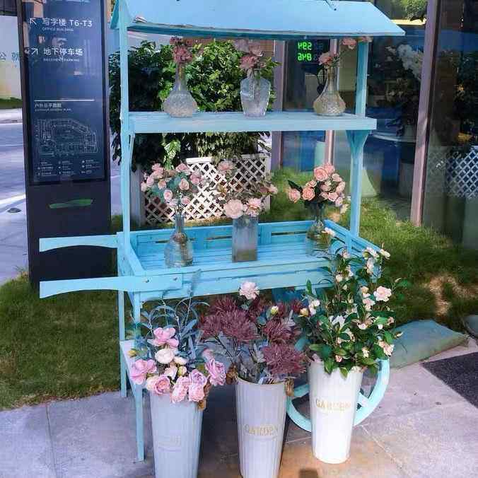 欧式木大花架商花房外花无品牌/车多层落地式场户活动摆质件花店