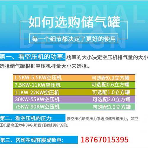 储罐0.3立方压罐0.p8ma0.3/0.6/空压机高气压力缓冲罐螺杆机气瓶8