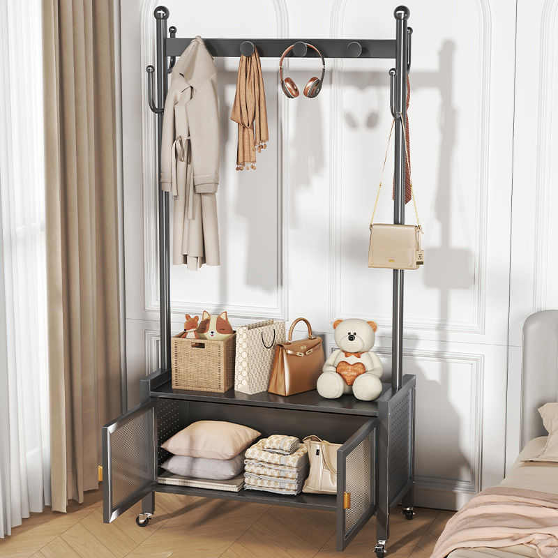 挂衣架落地卧室可移动家用房间晾衣架衣服置物架子室内简易衣帽架