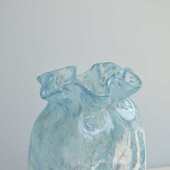 花瓶外贸出口玻璃手工花黑白方砖水波纹蓝色水墨山水花白器云纹