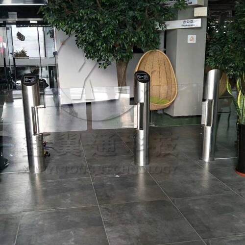 公室出入口刷卡圆柱摆闸智能门禁考勤闸机雷达感应门智能感应
