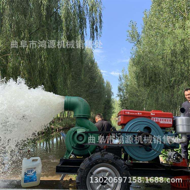 四缸发动机带动12寸混流泵 拖拉机动力输出轴高压泵 浇地灌溉抽水
