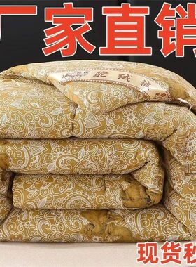 德国纳米黑科技驼绒被无距日百秋冬加厚速热保暖棉被双人被芯被子