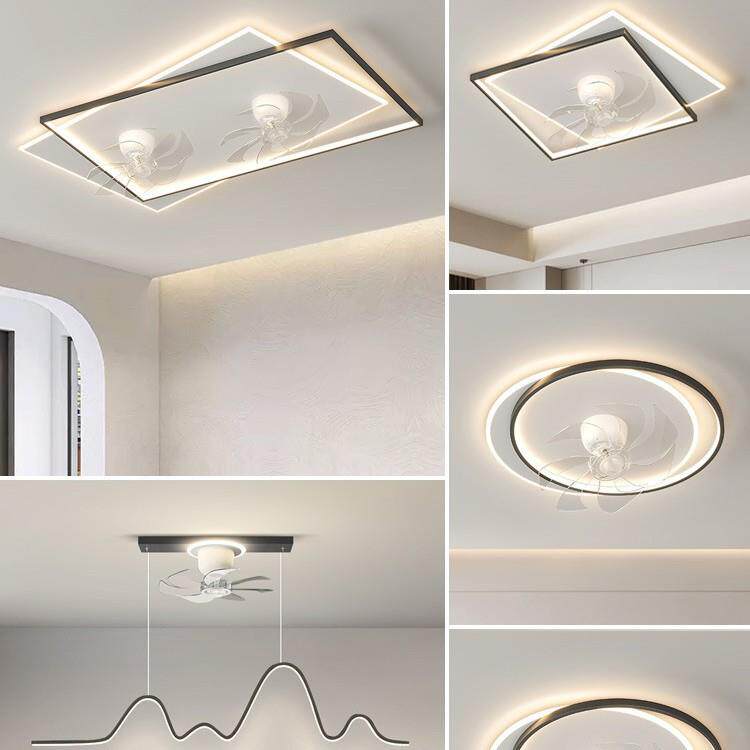 2026新款风扇吸顶灯现代简约大气摇头吊扇客厅主灯具套餐全屋组合