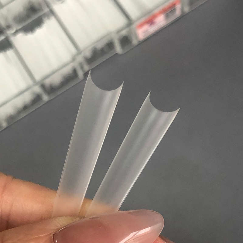 显手瘦细狗梯形甲片磨砂免打磨美甲店用假指甲浅半贴超长梯华盛美