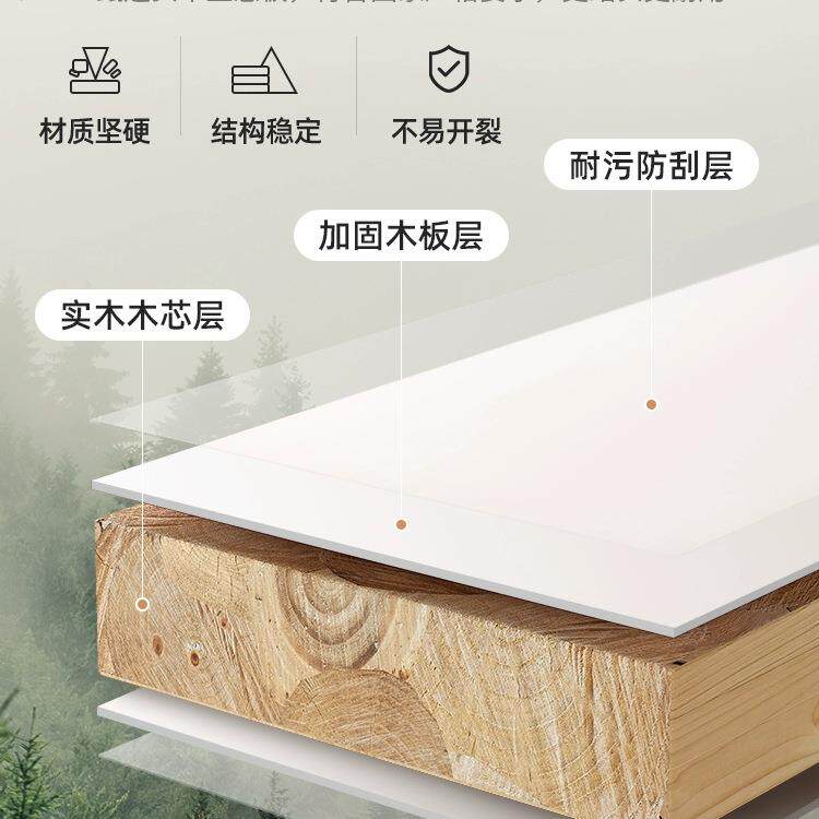 实木书桌书架一体学学生写字小型卧室用习桌台式电脑桌椅桌GJE家