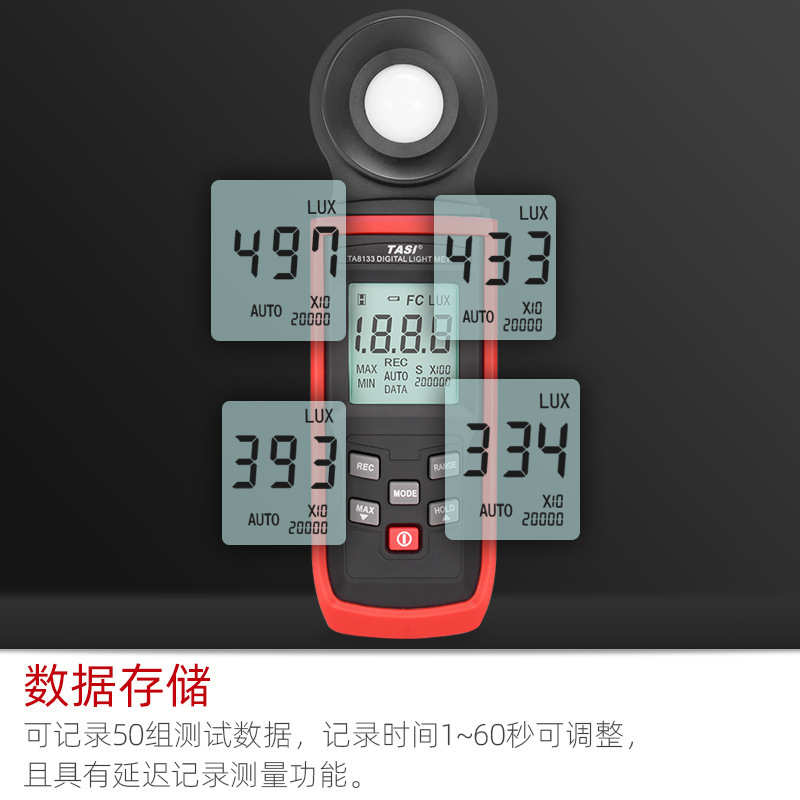 特安斯数字照度计TA8123 测光仪 高精度 照度仪 测光表光度亮度计