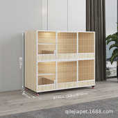 别墅自由笼厂家猫大柜实木笼窝繁育猫猫猫产房殖猫猫三层空间房子