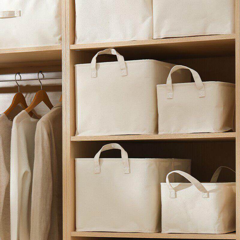 衣服收纳筐布艺装整理衣物收纳箱帆布框家用日式可折叠脏衣篮大号