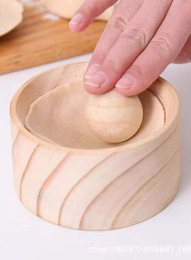 New Year Wooden Round Dumpling Wrapper Roller, Home-use Dump