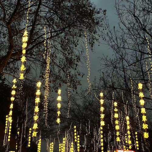 LED户外防水发光字诗词条幅灯大唐不夜城马尾灯景区公园吊树灯