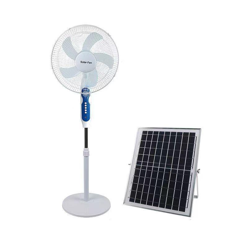 太阳能落地扇户外家用遥控广角送风充电插电两用移动大风便携静音