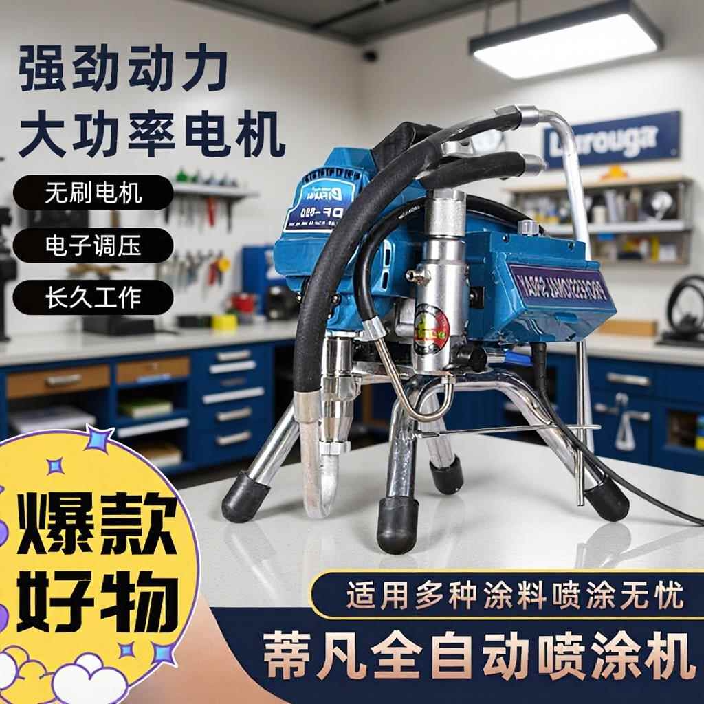 全自动电动高压无气喷涂机乳胶漆内外墙涂料油漆喷漆机喷枪