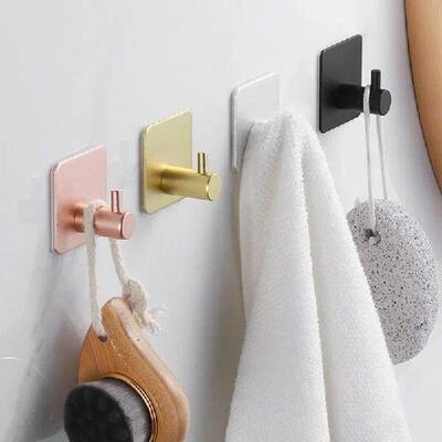 1PCS Self Adhesive Wall Hooks Door Key Holder Clothes Coat