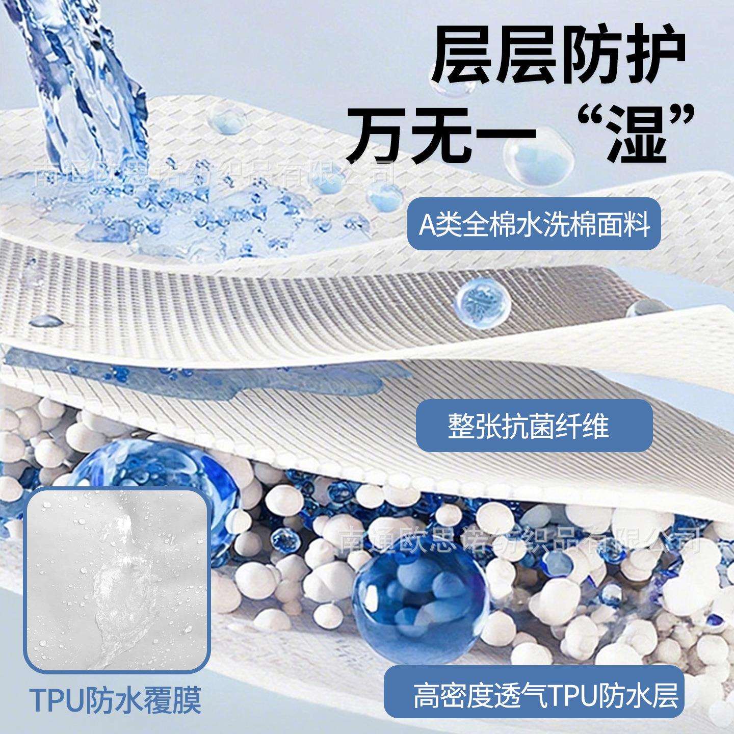 A类纯棉防水隔尿夹棉床笠单件学生宿舍全棉床笠单人席梦思床垫套