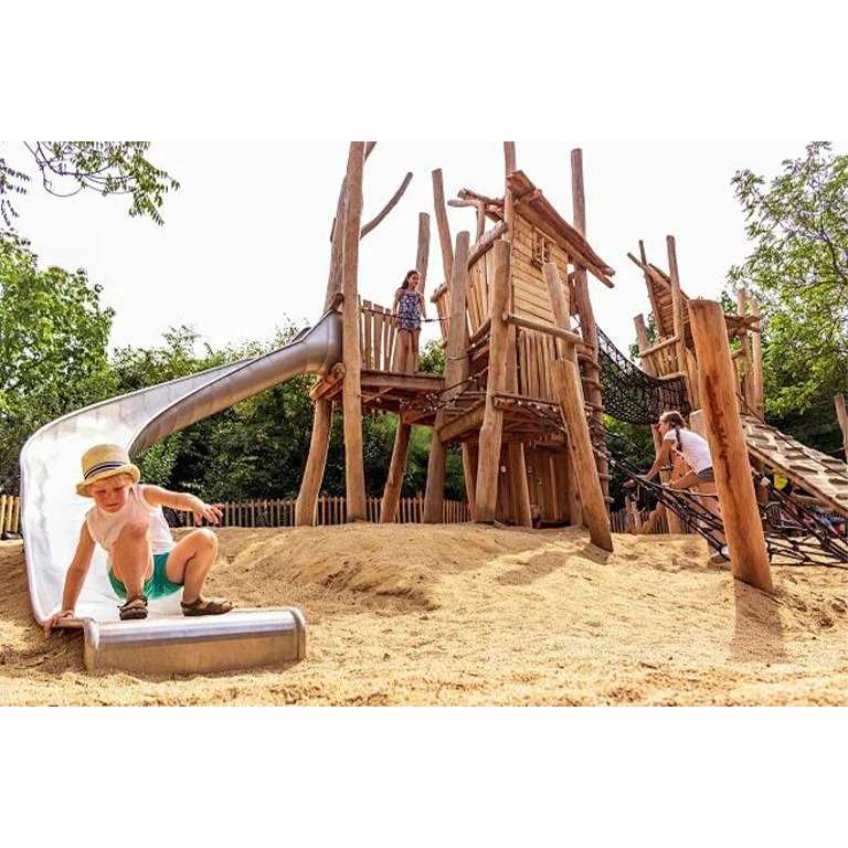 幼儿园户外大型木质廊架组合木制滑梯儿童无动力游乐设备非标