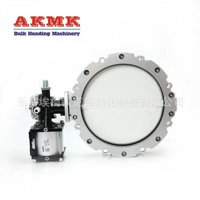 筒仓放料气动蝶阀动双法兰V2FS300SN耐用型蝶阀气动粉体蝶阀