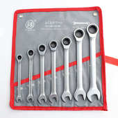 福冈FO 手动五金扳手 3100棘轮梅花两用扳手7件套机修组合工具套装