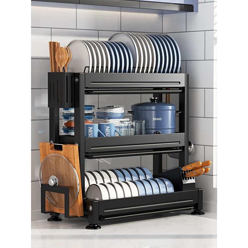 厨房碗架沥水架碗柜置物架家用台面多功能放碗盘碗筷碗碟收纳架盒