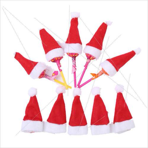 Christmas decoration mini Santa hat Christmas lollipop hat