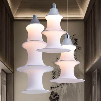 Artemide卧室竹节床头吊灯设计师南洋复古日式客厅侘寂风装饰灯具