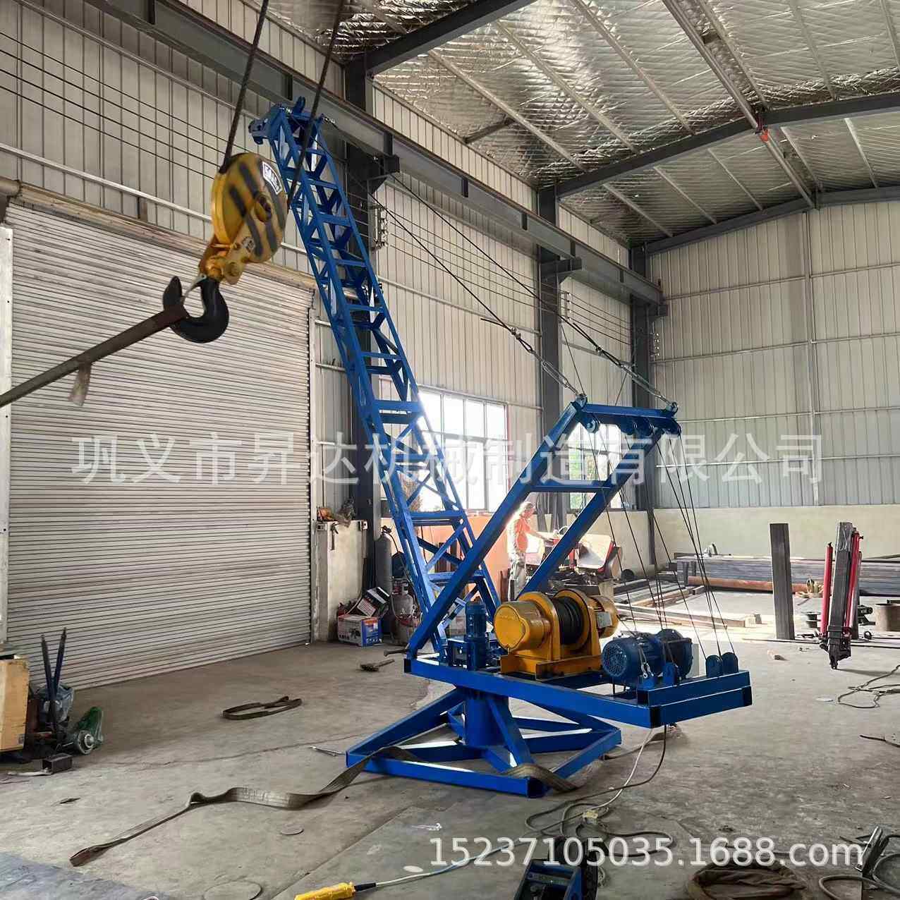 机械全自动可移动装车卸货小吊机车间码头吊鱼塘用吊机