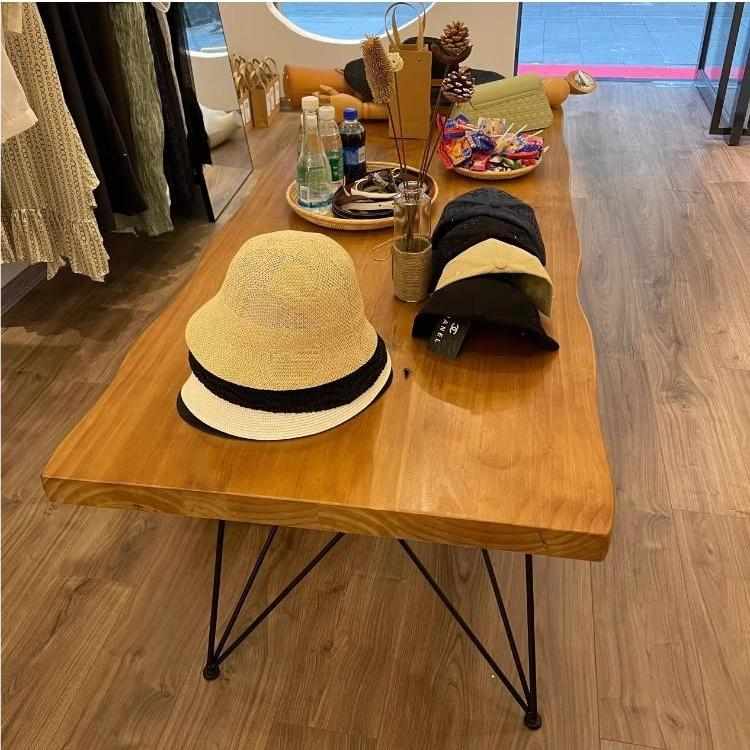 实木展示桌服装店桌子中间摆放中岛简约长方形流水台童装展示鞋架