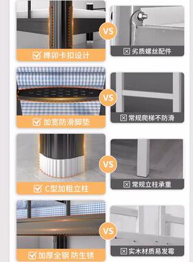 仕床加厚上下铺SCC001双人铁架克学校员工寝林室高低公寓床双层铁