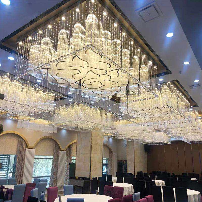 工程灯具源头工厂餐厅宴会厅饭店酒店会议售楼部吊灯吸顶灯水晶饰