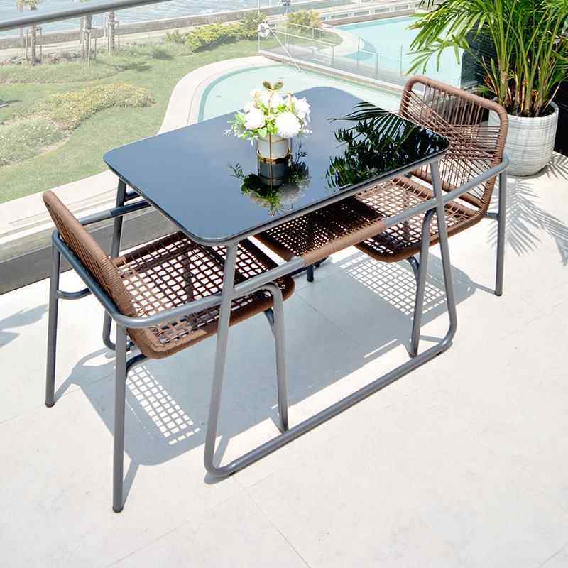 尔乔桌椅户外晒桌组合庭院阳台椅室防外藤编餐桌椅三件套花园防水,商业/办公家具,商用藤编家具,淘宝优惠券,粉丝福利购,淘宝优惠卷