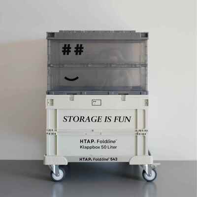 HTAP收纳大容量可折叠箱工业风家居露营车载储物后备箱塑胶收纳箱