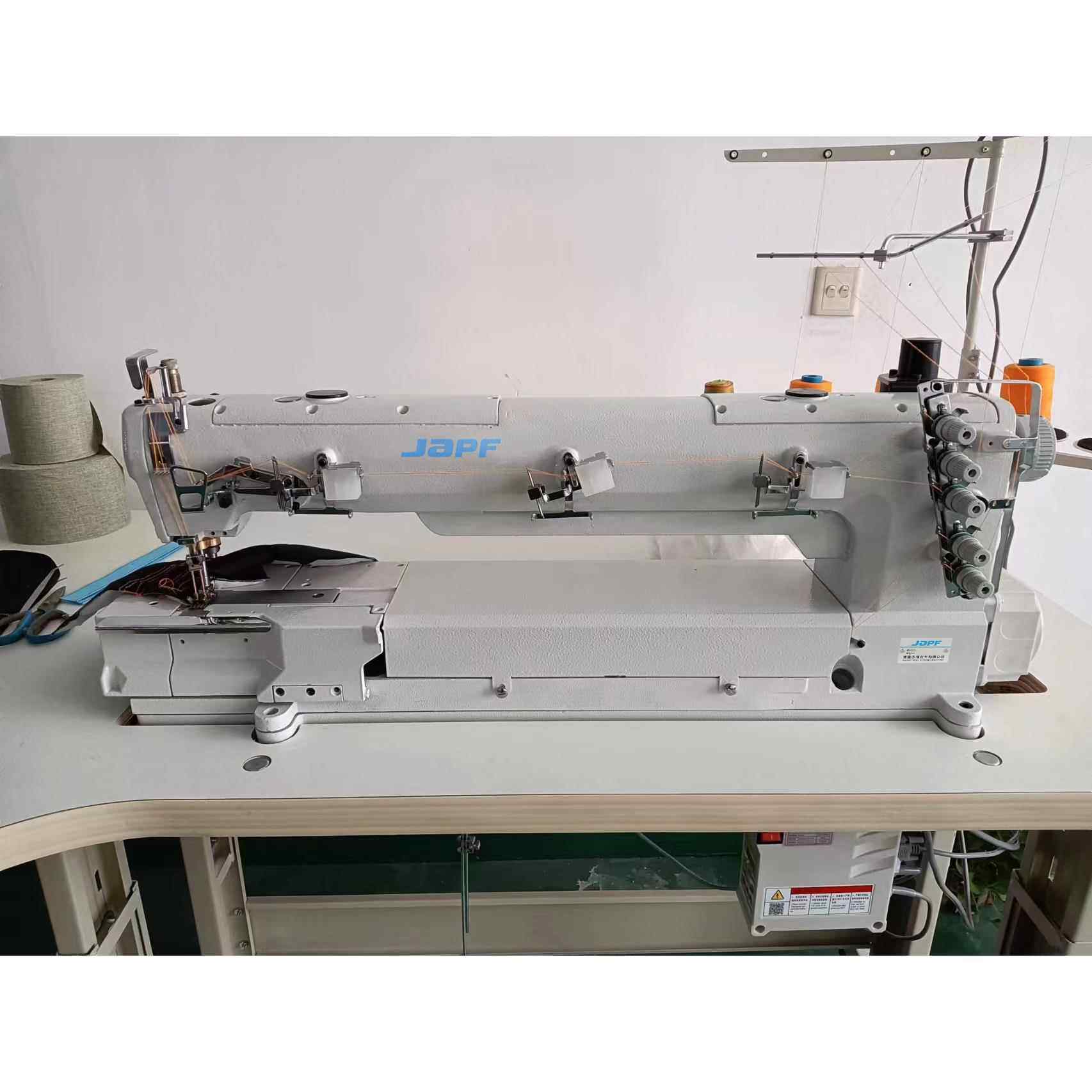 杰福500-75工业缝纫机直驱绷缝机拼缝大空间长臂车全新工厂